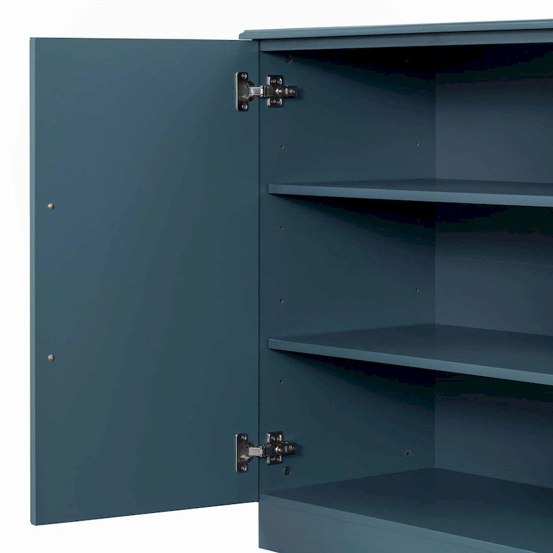Credenza con 4 Ante Ampio Spazio Contenitivo con Ripiani Regolabili