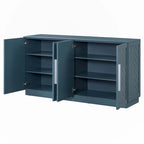 Credenza con 4 Ante Ampio Spazio Contenitivo con Ripiani Regolabili
