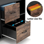 Classificatore mobile laterale in legno a 2 cassetti