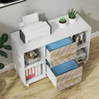 Classificatore mobile laterale in legno a 2 cassetti