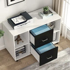 Classificatore mobile laterale in legno a 2 cassetti