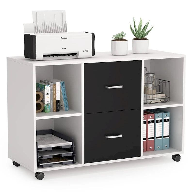 Classificatore mobile laterale in legno a 2 cassetti
