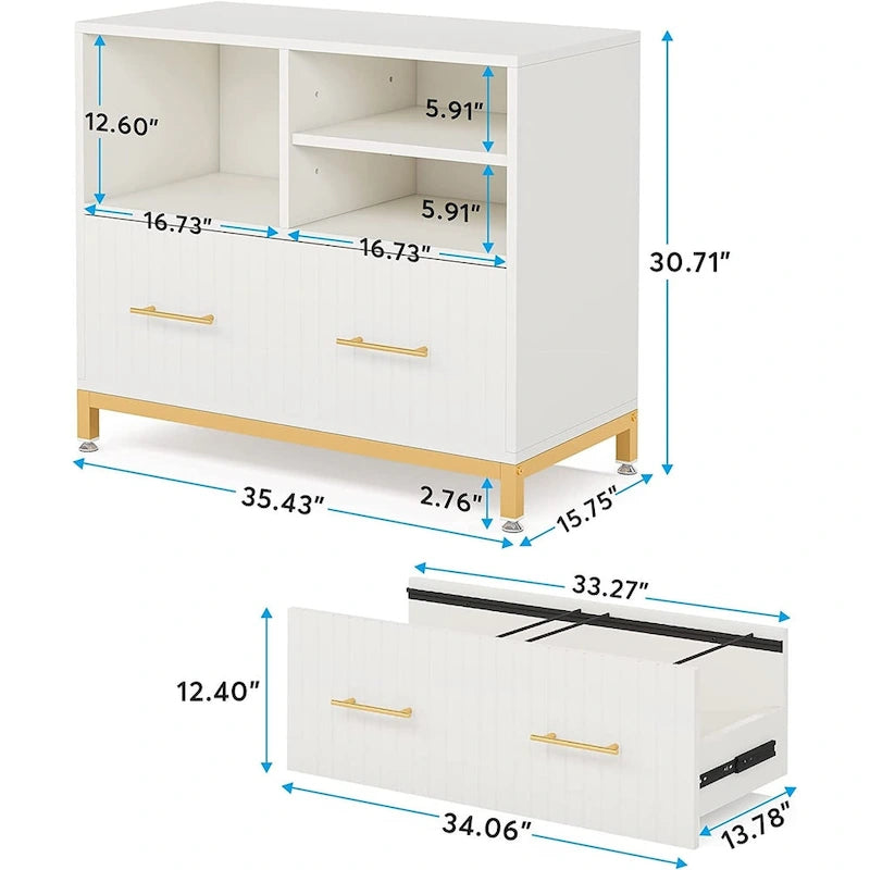 Armadietto Archivio con Cassetto, Formato Letter/Letter/A4, Asta Regolabile