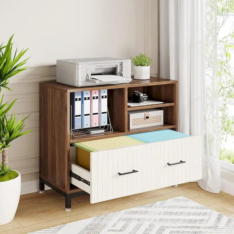 Armadietto Archivio con Cassetto, Formato Letter/Letter/A4, Asta Regolabile