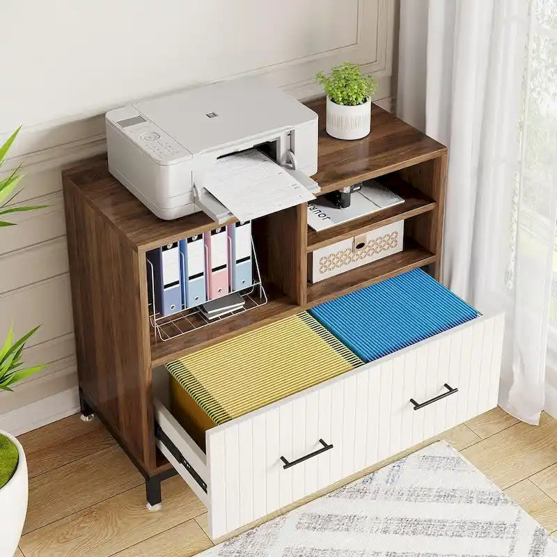 Armadietto Archivio con Cassetto, Formato Letter/Letter/A4, Asta Regolabile