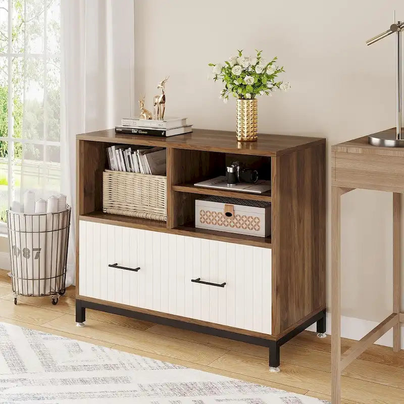 Armadietto Archivio con Cassetto, Formato Letter/Letter/A4, Asta Regolabile