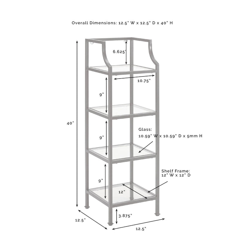 Aimee Short Etagere - 12,5L x 12,5P x 40A