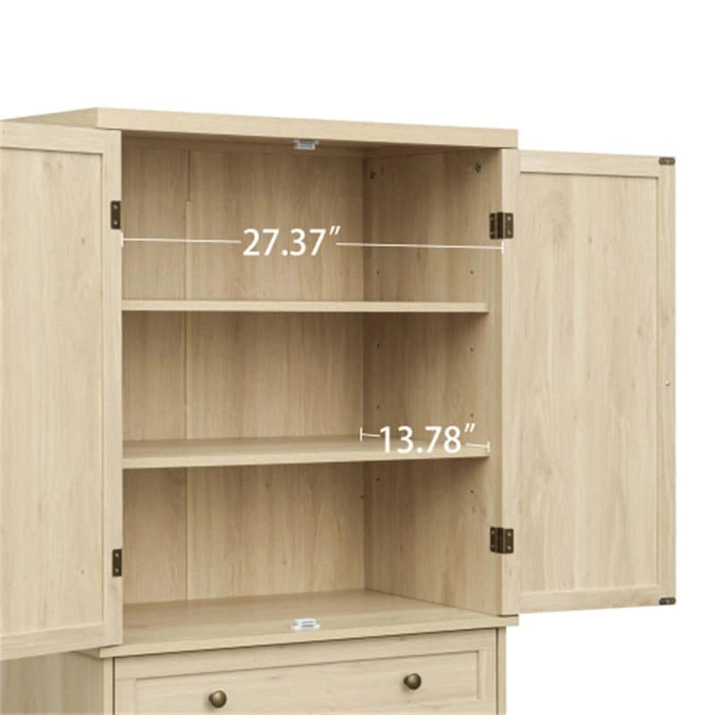 Armadietto a 4 ante con 1 cassetto, con 4 ripiani interni regolabili, mobile contenitore