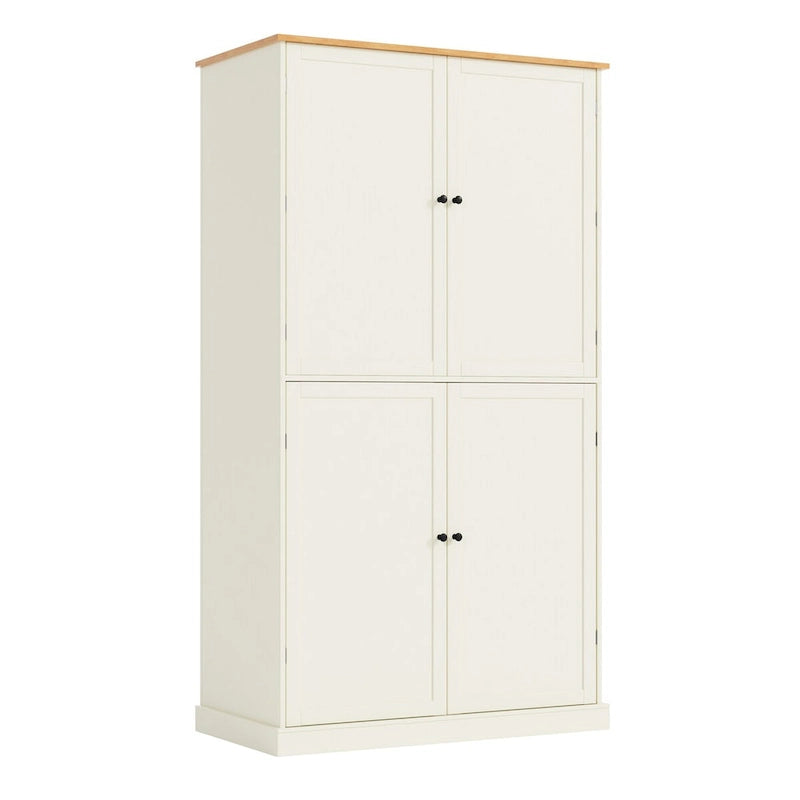 Dispensa da Cucina Autoportante Grande Armadio Contenitore con 2 Cassetti, 2 Ripiani Regolabili, 8 Ripiani Sportello