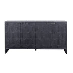 Mobiletto d'accento in stile rustico a 4 ante, mobile credenza in legno, buffet, server, mobile contenitore