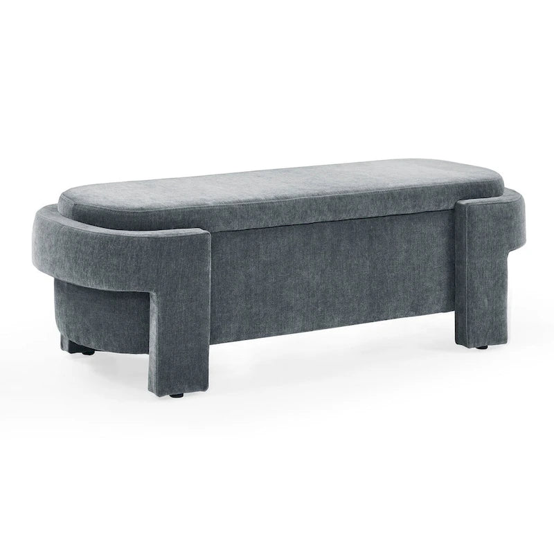 Panca Imbottita con Ampio Spazio ContenitorePouf Contenitore Moderni, per il Soggiorno, l'Ingresso e la Camera da Letto