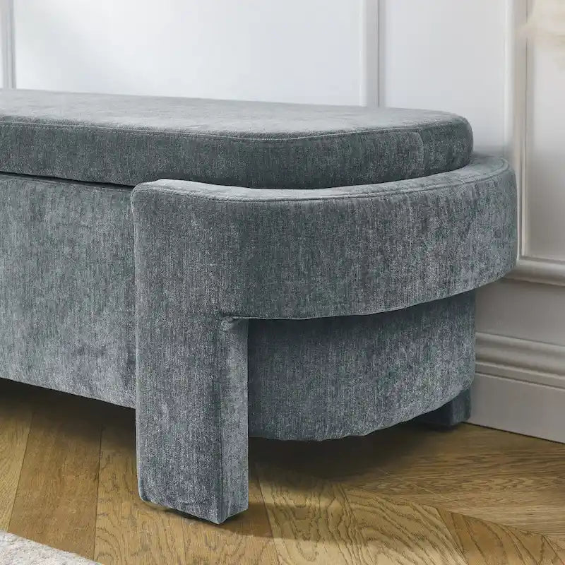 Panca Imbottita con Ampio Spazio ContenitorePouf Contenitore Moderni, per il Soggiorno, l'Ingresso e la Camera da Letto