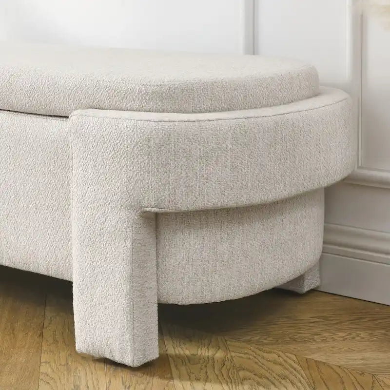 Panca Imbottita con Ampio Spazio ContenitorePouf Contenitore Moderni, per il Soggiorno, l'Ingresso e la Camera da Letto