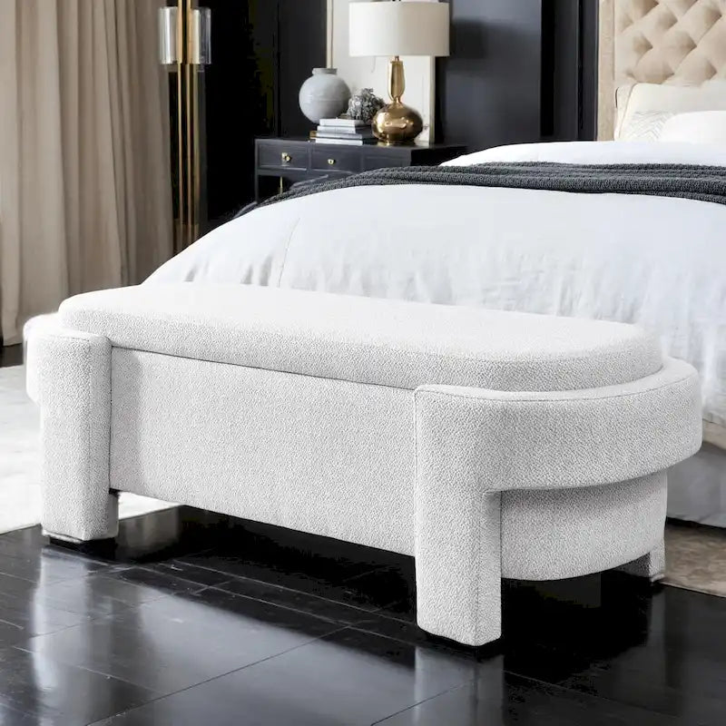 Panca Imbottita con Ampio Spazio ContenitorePouf Contenitore Moderni, per il Soggiorno, l'Ingresso e la Camera da Letto