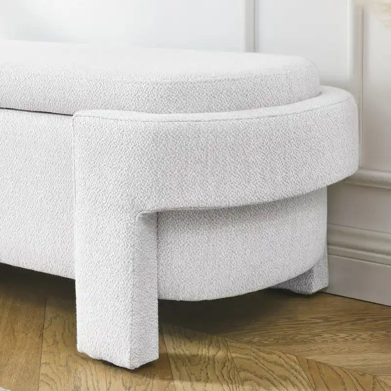 Panca Imbottita con Ampio Spazio ContenitorePouf Contenitore Moderni, per il Soggiorno, l'Ingresso e la Camera da Letto