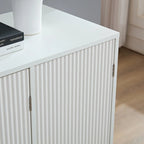 Madia con mobiletto in stile moderno con texture ondulata e 3 ante