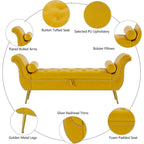 Panca Ottomana Imbottita in Pelle PU, Panca con Bottoni, Sgabello Divano, Poggiapiedi per Ingresso, Soggiorno e Finestra