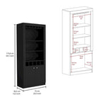 Mobile bar per cucina, sala da pranzo, soggiorno, nero