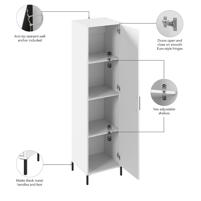 Mobiletto contenitore stretto Essence con anta