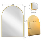 Mobiletto specchio ad arco da incasso 24x36 pollici