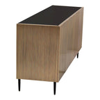 Madia a 2 ante con finitura in ottone Art Déco