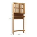 Scaffale portaoggetti per WC, bagno indipendente, lavanderia, salvaspazio, colore naturale