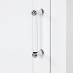 Mobile bagno alto 68 cm in legno bianco a 1 anta con cassetti e ripiano regolabile
