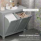 Mobile Contenitore per Bucato Inclinato, Organizzatore per Bagno