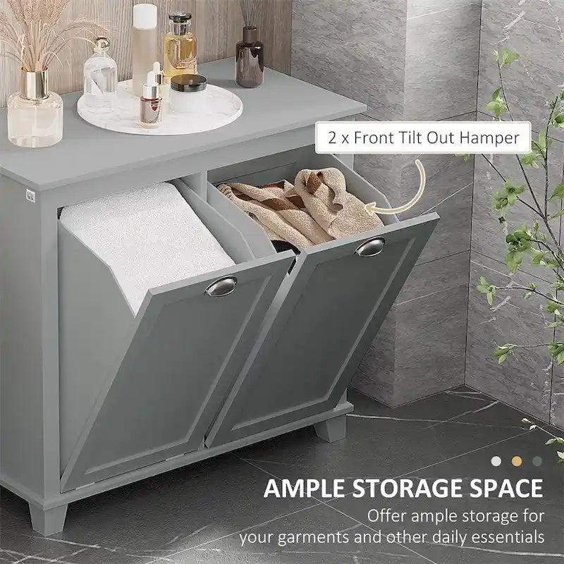 Mobile Contenitore per Bucato Inclinato, Organizzatore per Bagno