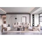 Manhattan Comfort Divano a 3 Posti (112") e 2 Poltrone Accent Chenille Verandah
