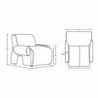 Manhattan Comfort Divano a 3 Posti (112") e 2 Poltrone Accent Chenille Verandah