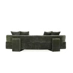Manhattan Comfort Divano a 3 Posti (112") e 2 Poltrone Accent Chenille Verandah
