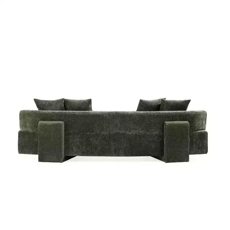 Manhattan Comfort Divano a 3 Posti (112") e 2 Poltrone Accent Chenille Verandah