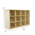 Mobile Contenitore a 24 Scomparti per Bambini Factory Direct Partners, Laminato in Legno di Acero Mandorla