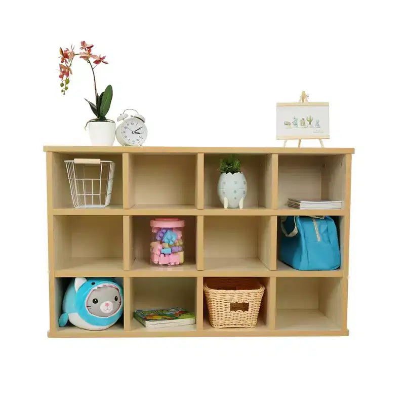 Mobile Contenitore a 24 Scomparti per Bambini Factory Direct Partners, Laminato in Legno di Acero Mandorla